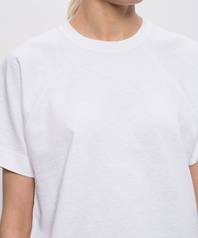 Max & Co Біла футболка Oteso з льоном прямого крою MCOTESO зображення 5