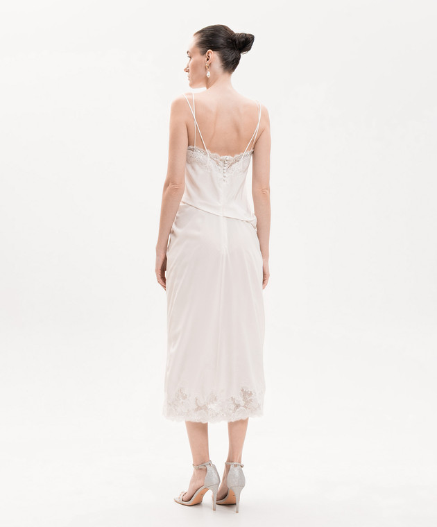 Ermanno Scervino Сукня кольору айворі із шовку з кристалами D482Q713APCTVKX зображення 3