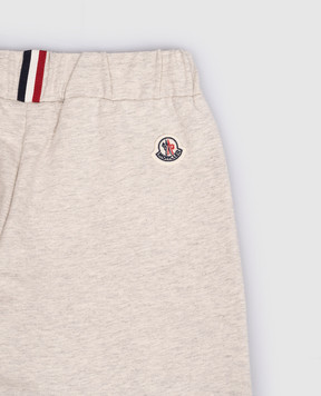Moncler ENFANT Дитячі бежеві меланжеві джогери з логотипом L19548H0000189AEB1214