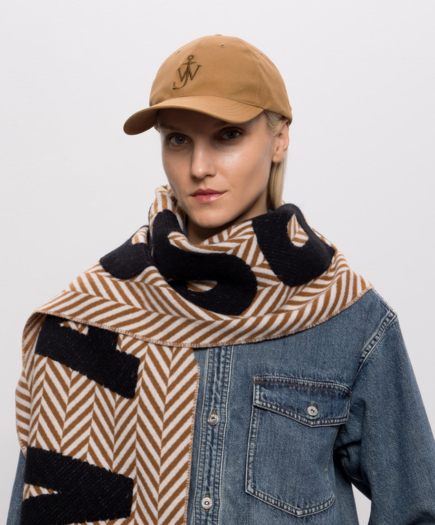 JW Anderson Коричневый кепка с вышивкой AC0417FA0485w изображение 2