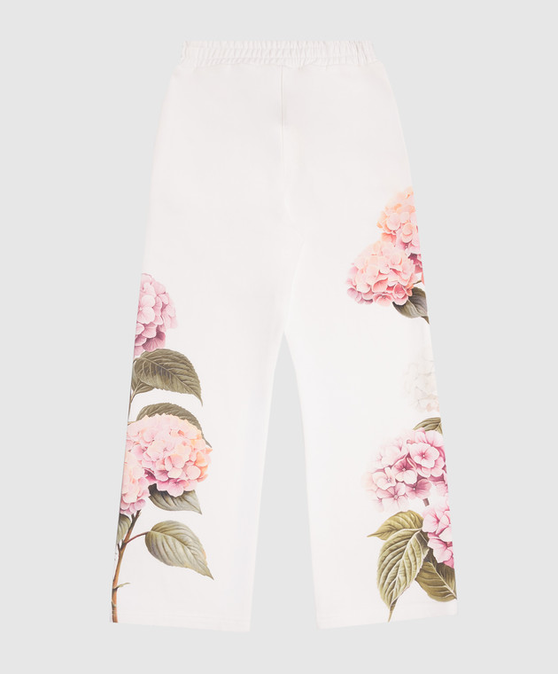 Dolce&Gabbana Детские белые брюки в цветочный принт L5JPIOG7PSD812+ изображение 2