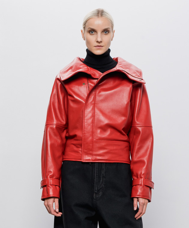 Balenciaga Червона шкіряна куртка A009FDTUS11 зображення 3