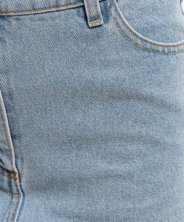 Magda Butrym Голубая джинсовая юбка с патчем логотипа DENIM15SKIRT179526 изображение 5