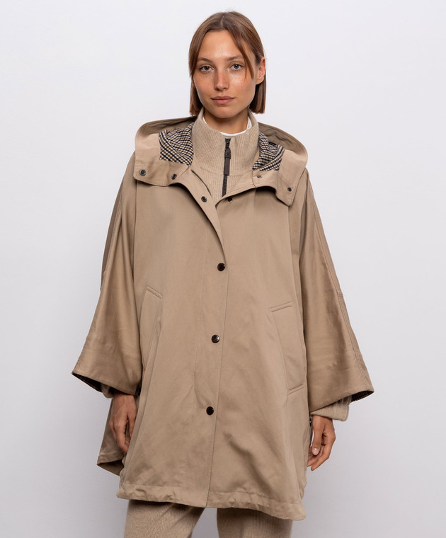 Brunello Cucinelli Бежева куртка з льоном ML5977575P зображення 3