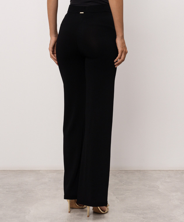 Twinset Черные брюки клеш с пластиной логотипа 262TP3540 изображение 4