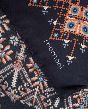 Momoni Синий платок Nipponia из шелка MOSC00186MO