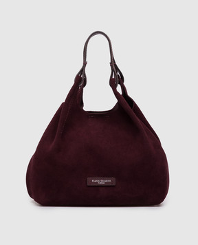 Gianni Chiarini Бордова замшева сумка-тоут Dua BS9799CMPL
