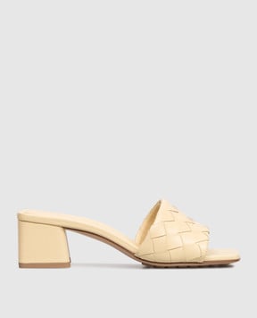 Bottega Veneta Желтые кожаные мюли Parco 838098V2ED0