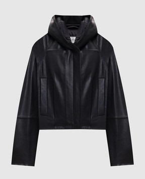Max Mara Sportmax Черная кожаная куртка KABALA SPXKABALA