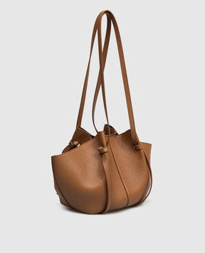 YUZEFI Коричнева шкіряна сумка-тоут Mochi MOCHI