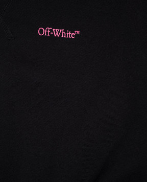 Off-White Дитяча чорна сукня з логотипом 44GDF002F5F001