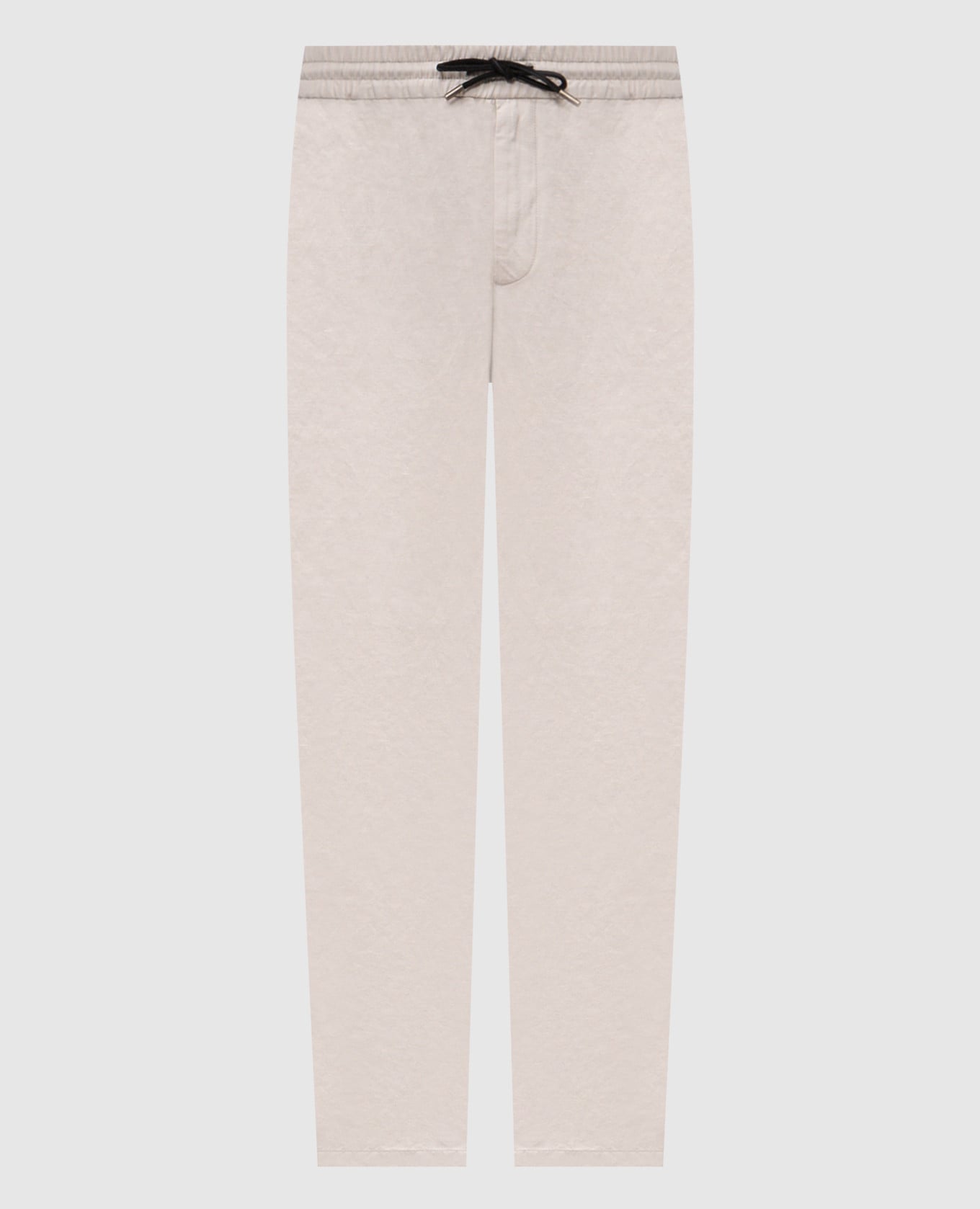 Белые брюки с льном