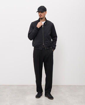 Herno Чорні штани з льоном PT000202U17155S