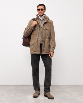 Loro Piana Коричнева сорочка з льону FAP4340