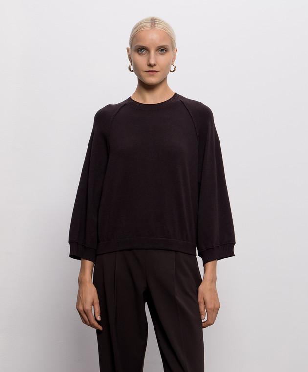 Twinset Темно-коричневий джемпер 262TF3023 зображення 3