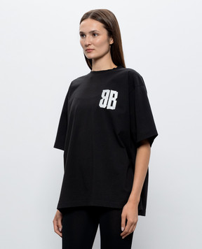 Balenciaga Чорні легінси з візерунком логотипа A0094OT5355