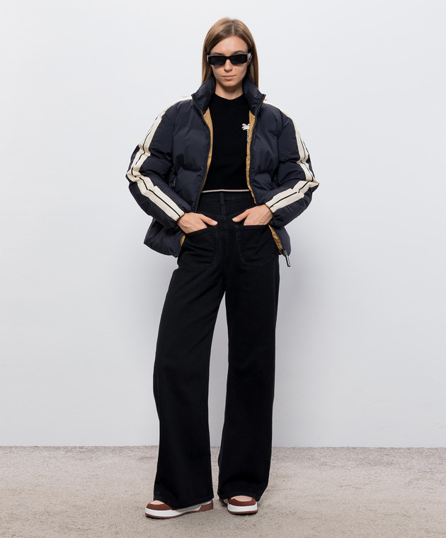 Palm Angels Черная куртка с принтом логотипа PAWEJ001FB001 изображение 2