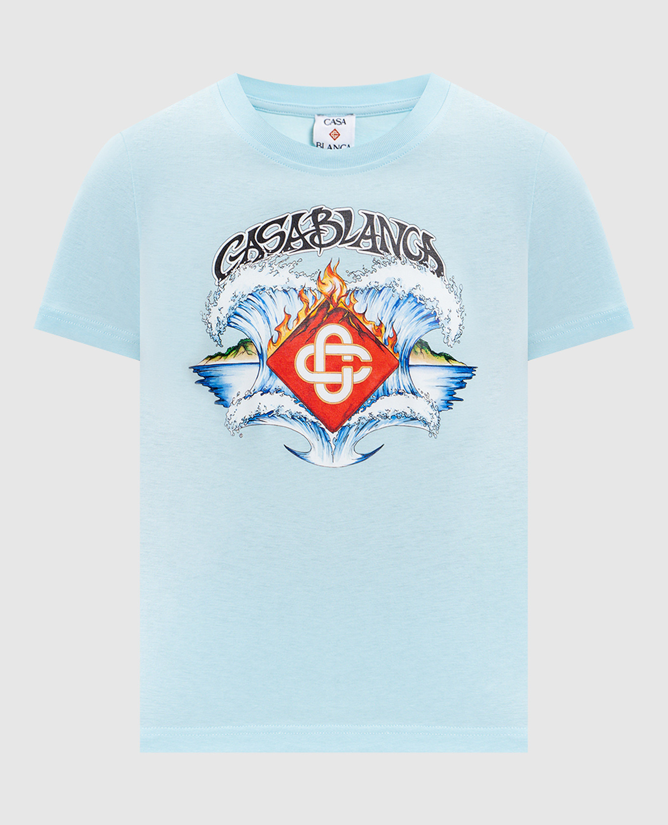 Голубая футболка Waves