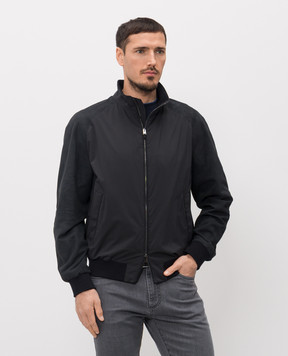 Canali Черная комбинированная куртка с замшей LE00303O70485