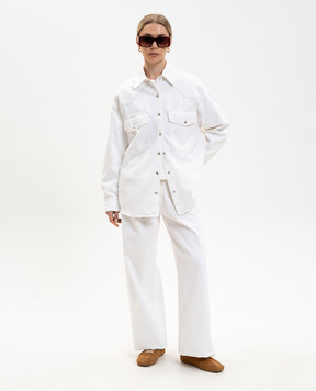 AGOLDE Белая джинсовая рубашка Lotta A73571500