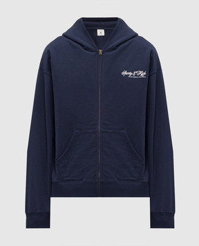Sporty & Rich Синяя спортивная куртка с принтом логотипа ST08865264BL106