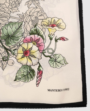 MANTERO 1902 Хустка Alba Flora кольору айворі із шовку 0908F0023G57019