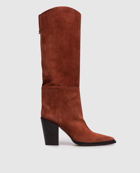 Jimmy Choo Коричневі замшеві чоботи Cece CECE80SVV