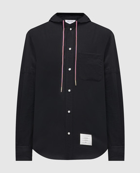 Thom Browne Черная ветровка в стиле рубашки MWL432OF1066