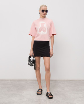 Palm Angels Рожева футболка з принтом PWAA079S26JER001