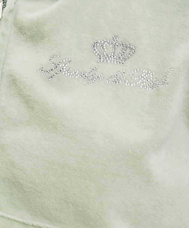 Sporty & Rich Зеленая велюровая спортивная куртка Juicy CA046716689GR33 изображение 5