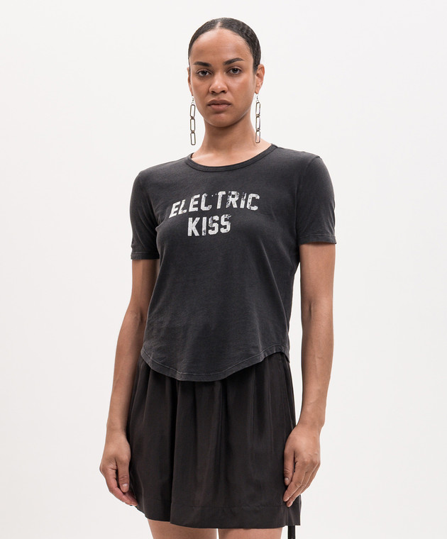 Ann Demeulemeester Черная футболка с надписью B0013923FA740 изображение 3