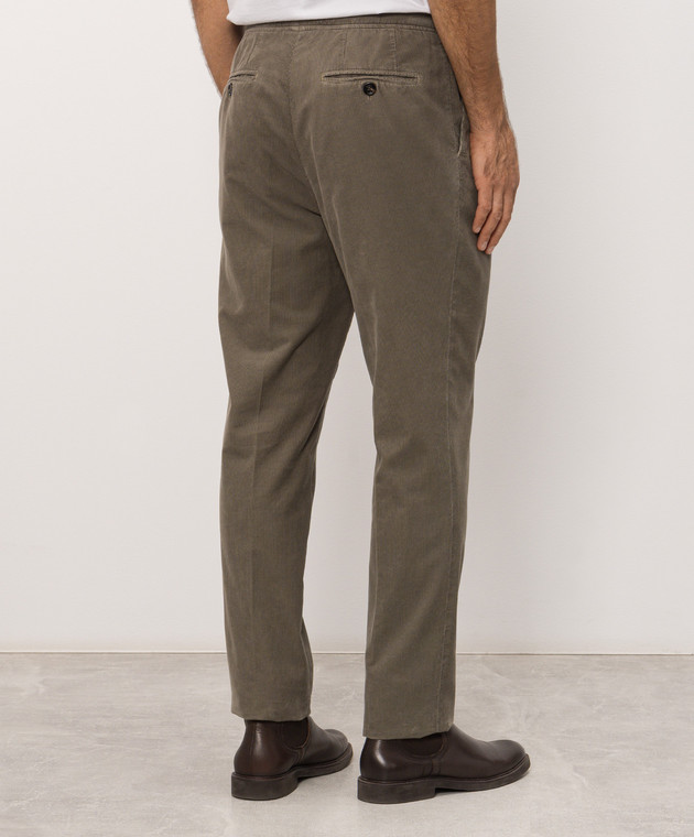 Brunello Cucinelli Зелені вельветові штани M279NM5010 зображення 4