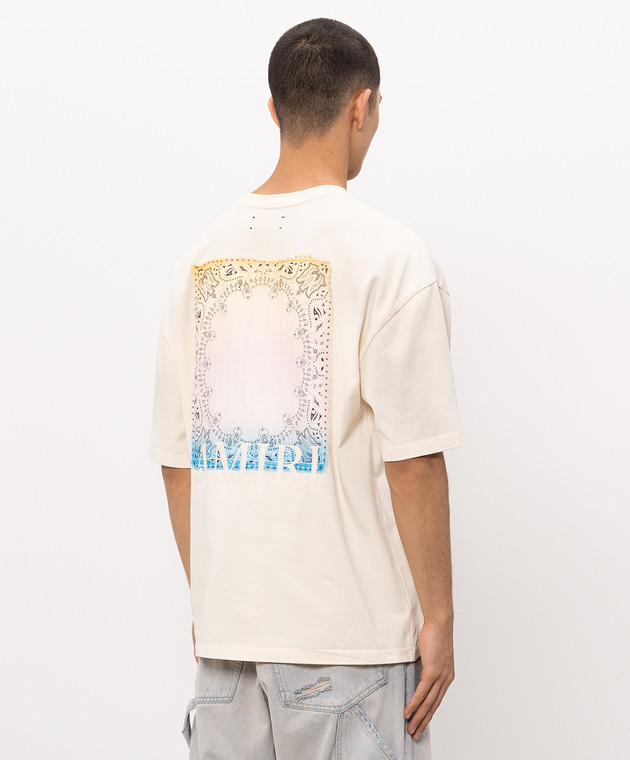 AMIRI Бежева футболка BANDANA PATCH AMTOJR1153 зображення 4