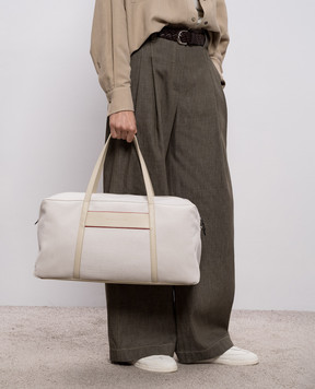 Brunello Cucinelli Біла сумка-дафл з логотипом MBR8D2810