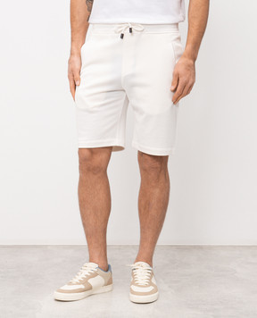 ISAIA Білі шорти з вишивкою емблеми MP0052J0372