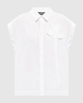 Peserico Біла блуза із шовком з аплікацією E0603300Q308372