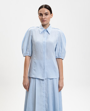 Gabriela Hearst Голубая рубашка Sansi из льна X001018LA003