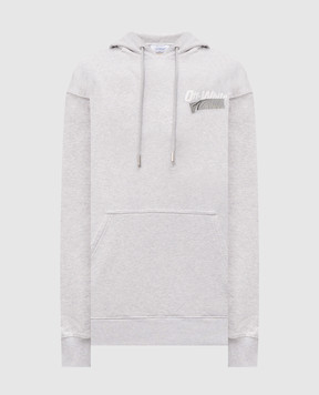 Off-White Сіре меланжеве худі Cupid Tape 44MBB085F5F00Y