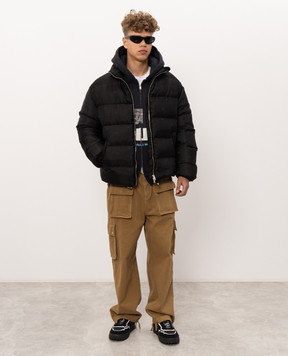 Rhude Черный пуховик RHFW26OW01339