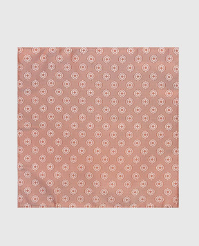 Brunello Cucinelli Коричневый платок-паше в узор MX8740091