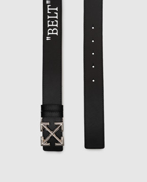 Off-White Черный кожаный ремень OWMRB06F26LT01