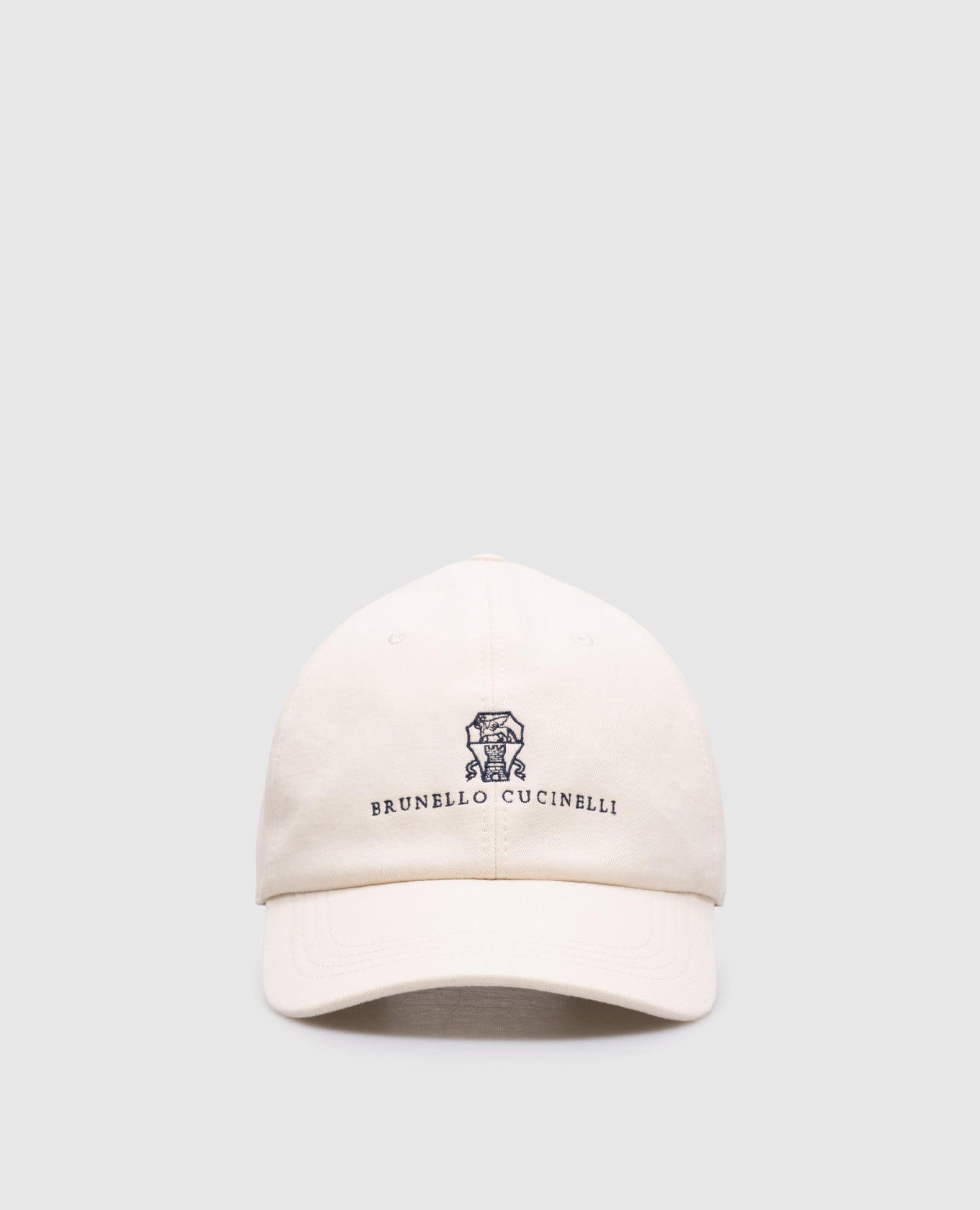 Бежевая кепка с логотипом