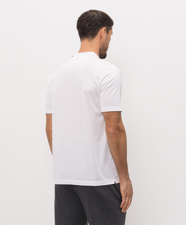 Canali Белая футболка из хлопка MJ00002T0922 изображение 4