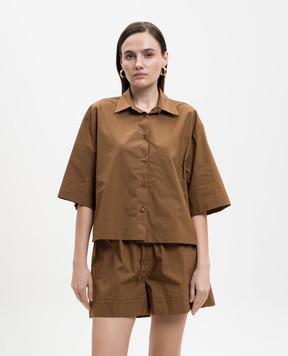 Solotre Коричневая рубашка M1AB0019