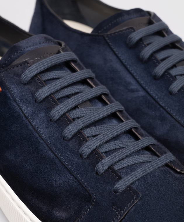 Santoni Сині замшеві кросівки з ефектом деграде MBCD21571BARTAOL зображення 5