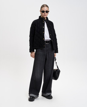 Max Mara Черные джинсы Lusso с отворотами LUSSO
