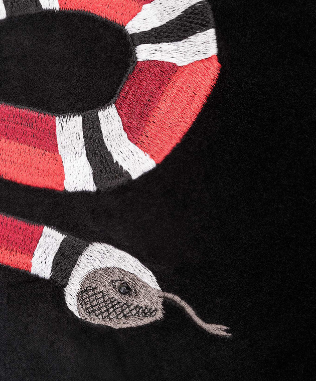 Les Ottomans Черная декоративная бархатная подушка с шелком EBC6940X60 изображение 3