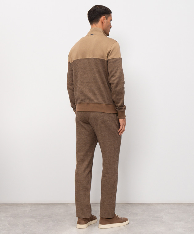 CAPOBIANCO Коричневый спортивный костюм с льном 20M453DH00C20M704DH00 изображение 4