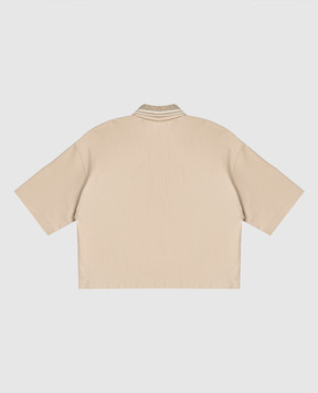 Brunello Cucinelli Детское бежевое поло с принтом BL946E450C