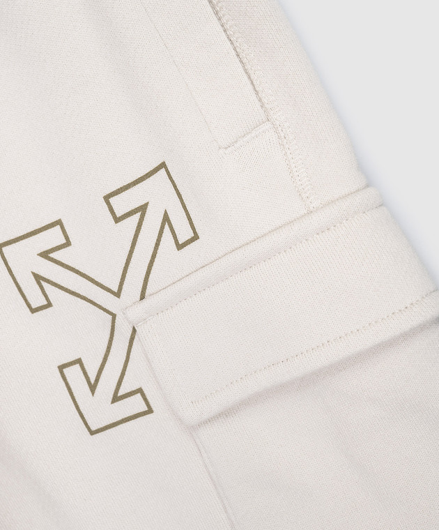 Off-White Дитячі бежеві шорти-карго 44BCI005S26F001 зображення 3